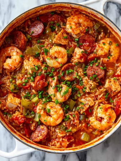 A bowl of shrimp and rice.