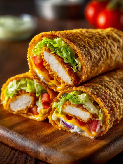 A sandwich with lettuce, tomato, and cheese.