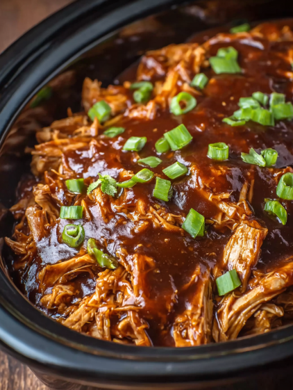 Slow cooker barbecue chicken is a delicious treat.