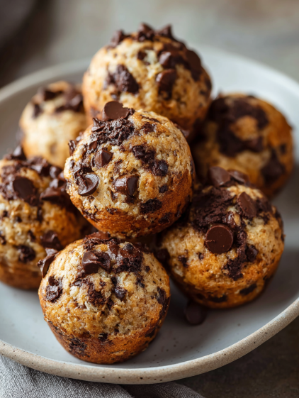 A plate of chocolate cookie dough balls.