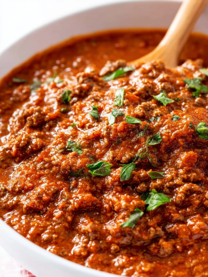 A bowl of taco meat in a crock pot.