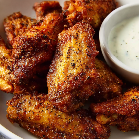 A bowl of Old Bay Chicken Wings.