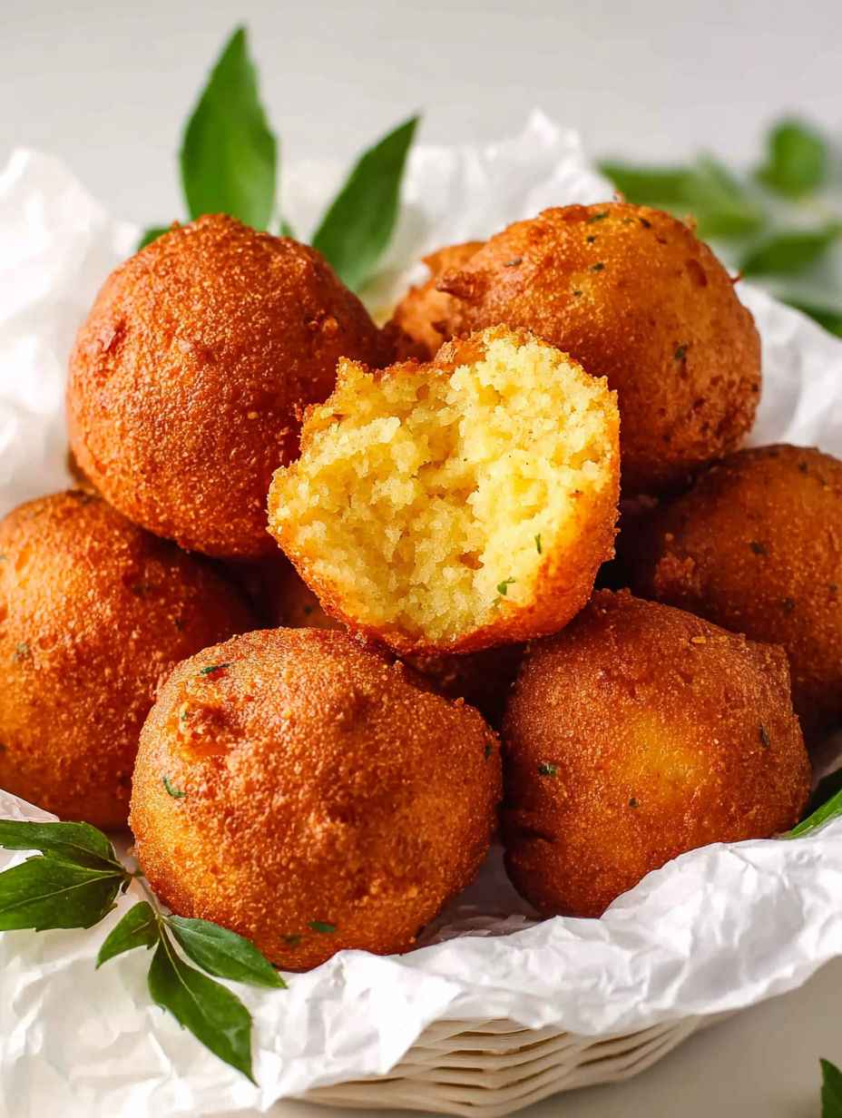 Homemade Crispy Hush Puppies.