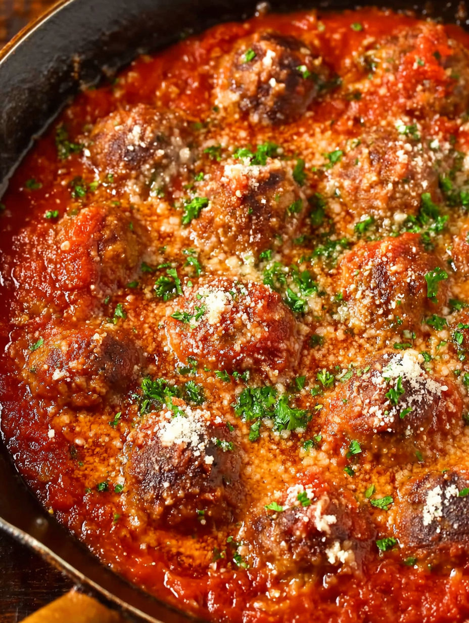 A bowl of meatballs in a red sauce.