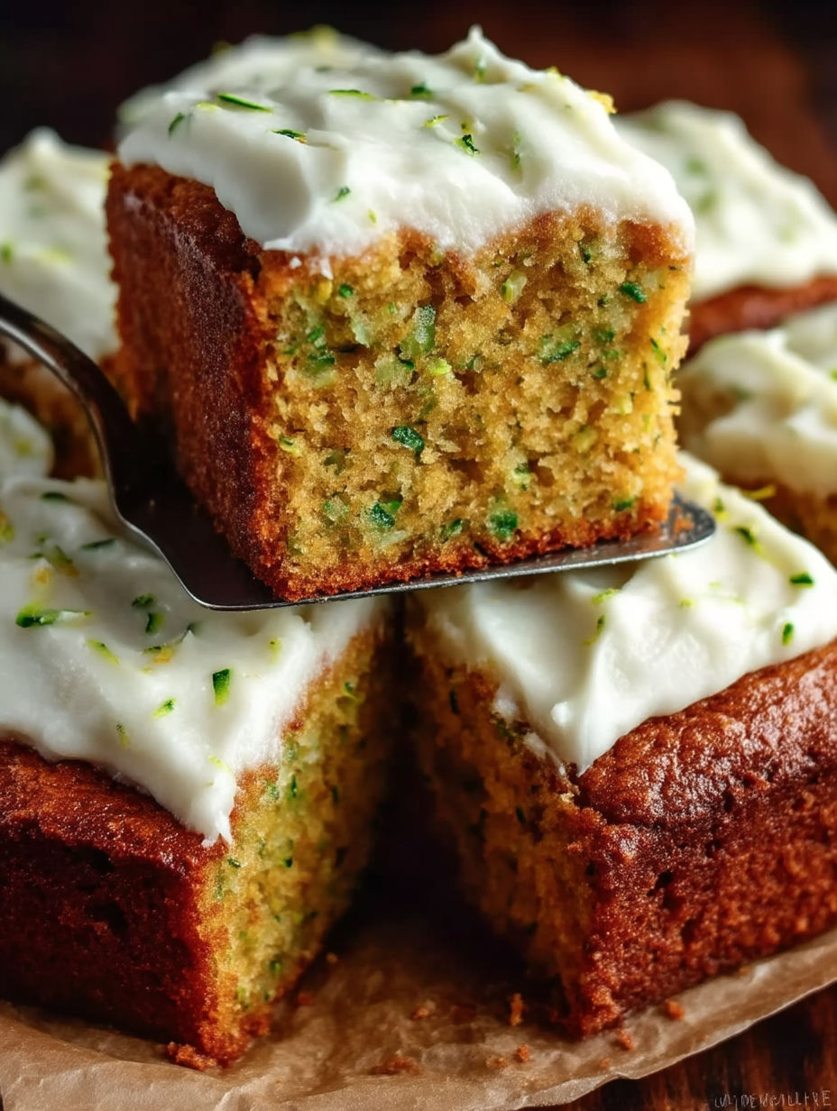 A slice of cake with cream cheese frosting.