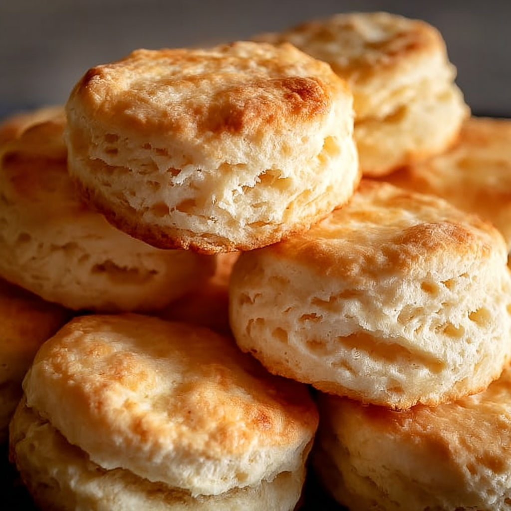 Two biscuits stacked on top of each other.