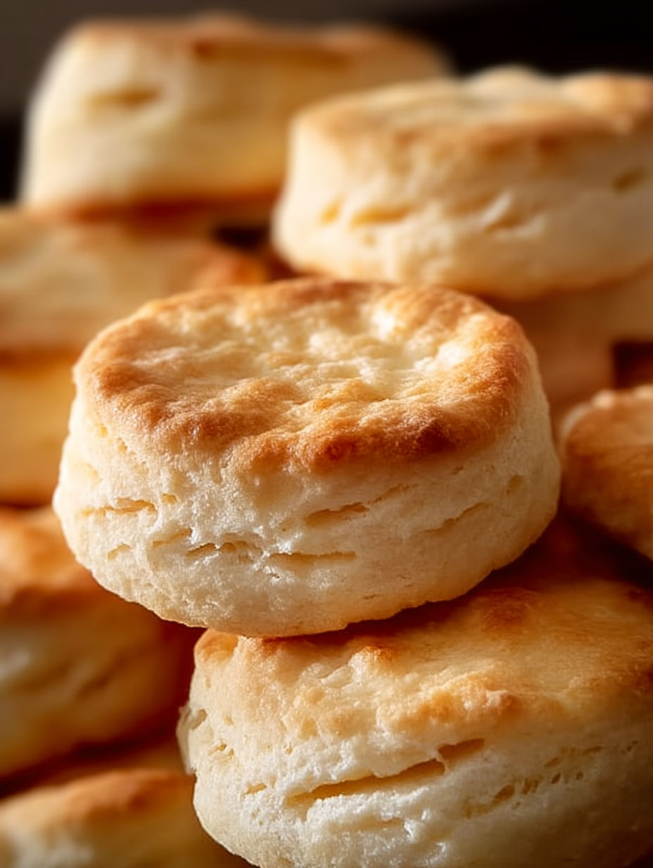 Two biscuits stacked on top of each other.