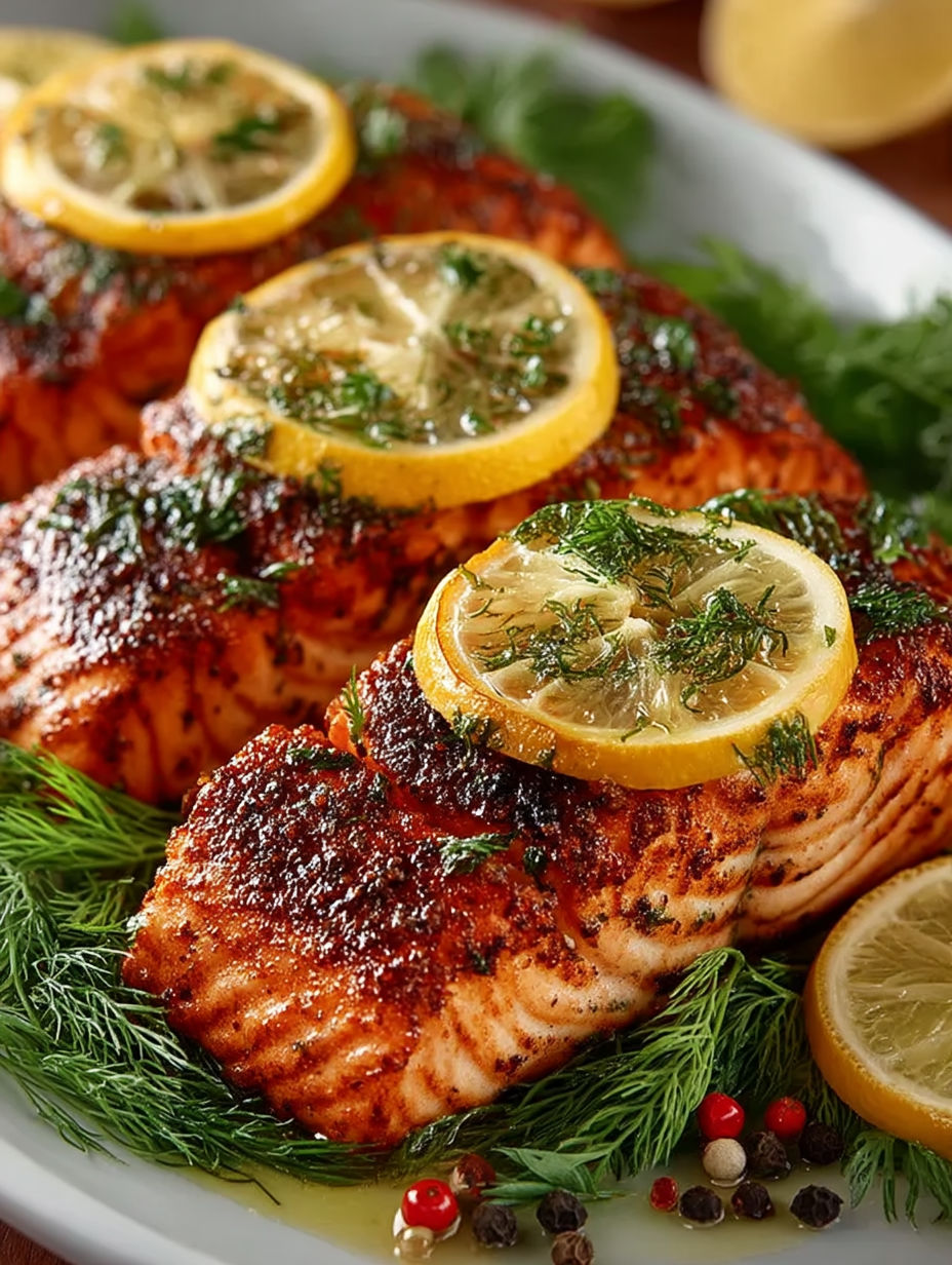 Sous Vide Salmon with Lemon and Herbs.
