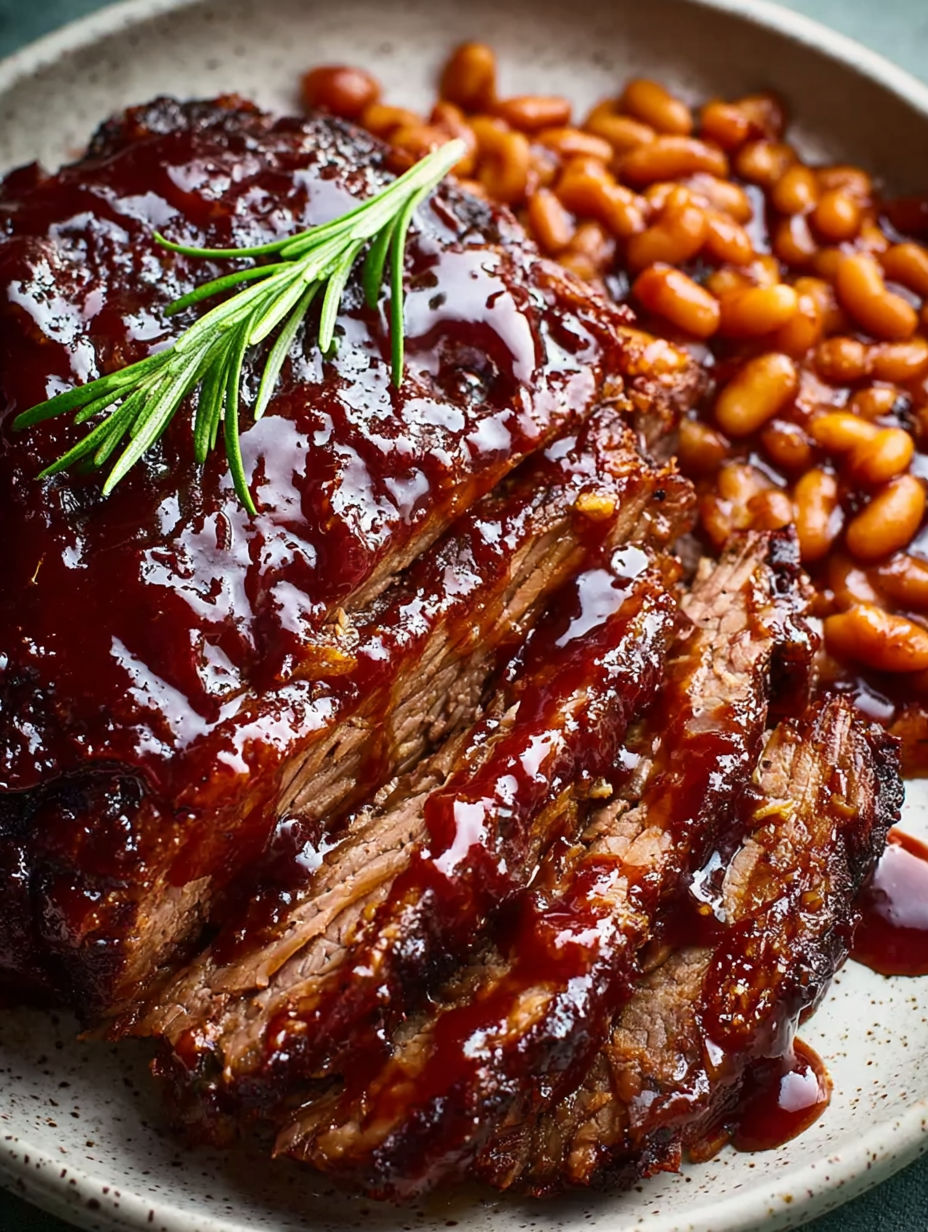 A close up of a BBQ beef brisket.