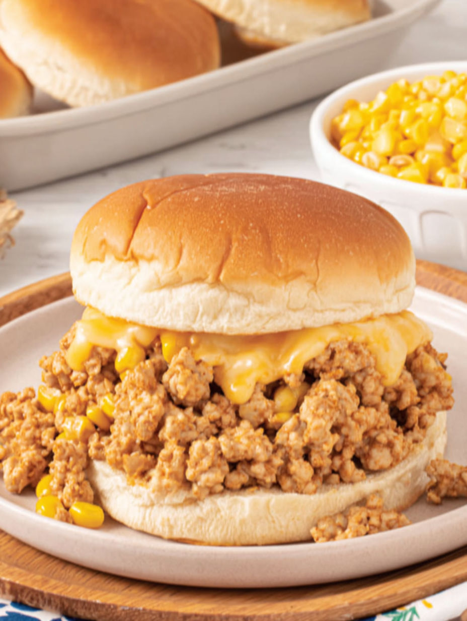 A Cajun Chicken Sloppy Joes sandwich.