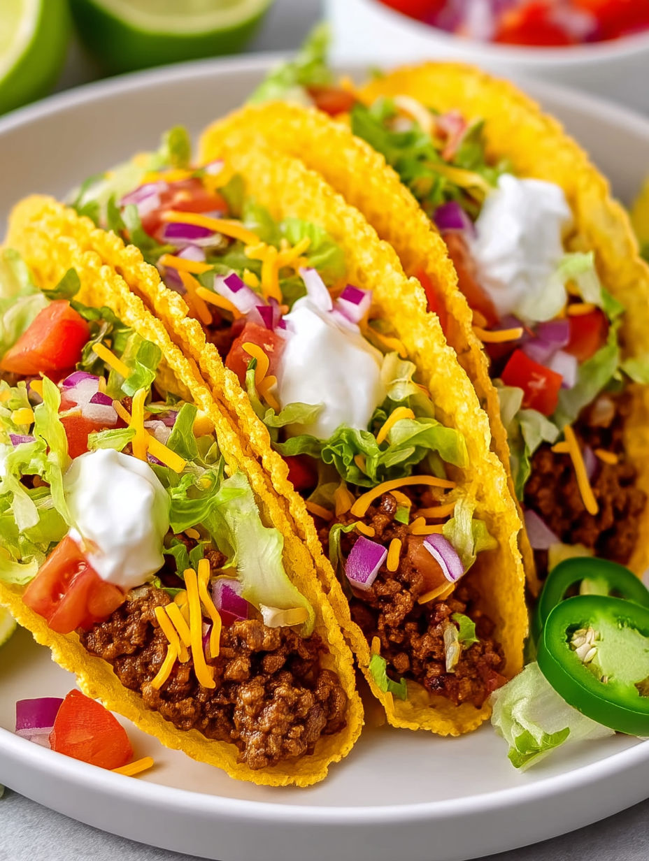 A plate of tacos with meat and lettuce.