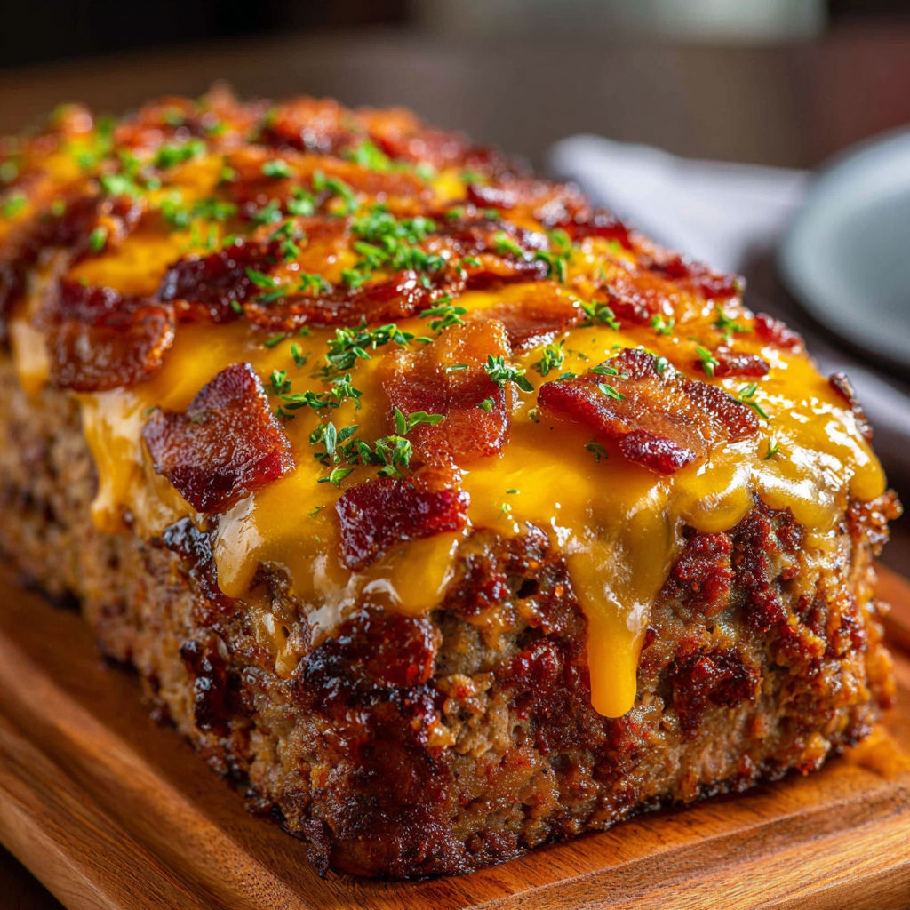 A hearty bacon cheeseburger loaf.
