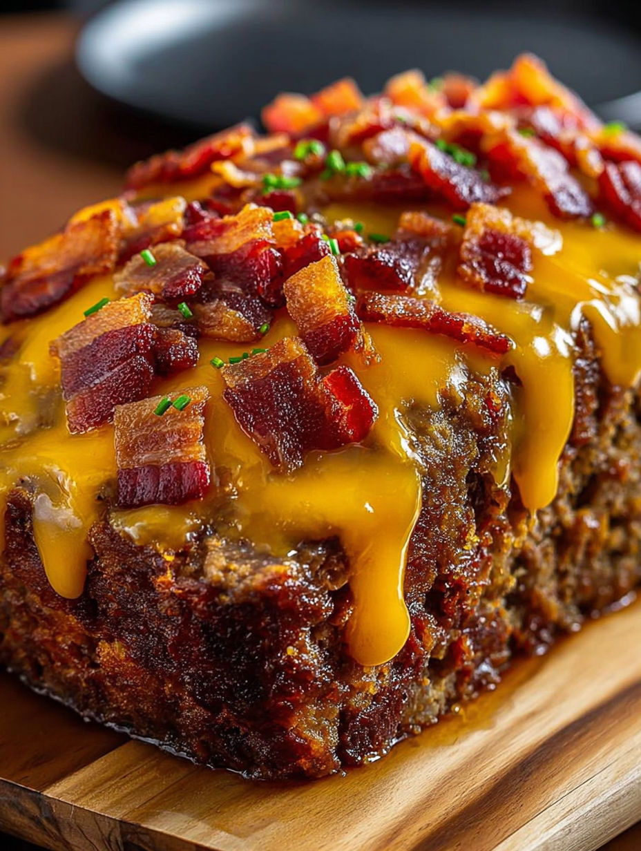A close up of a bacon and cheese casserole.