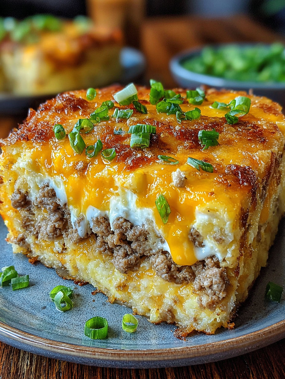 A sausage, egg, and cream cheese dish.