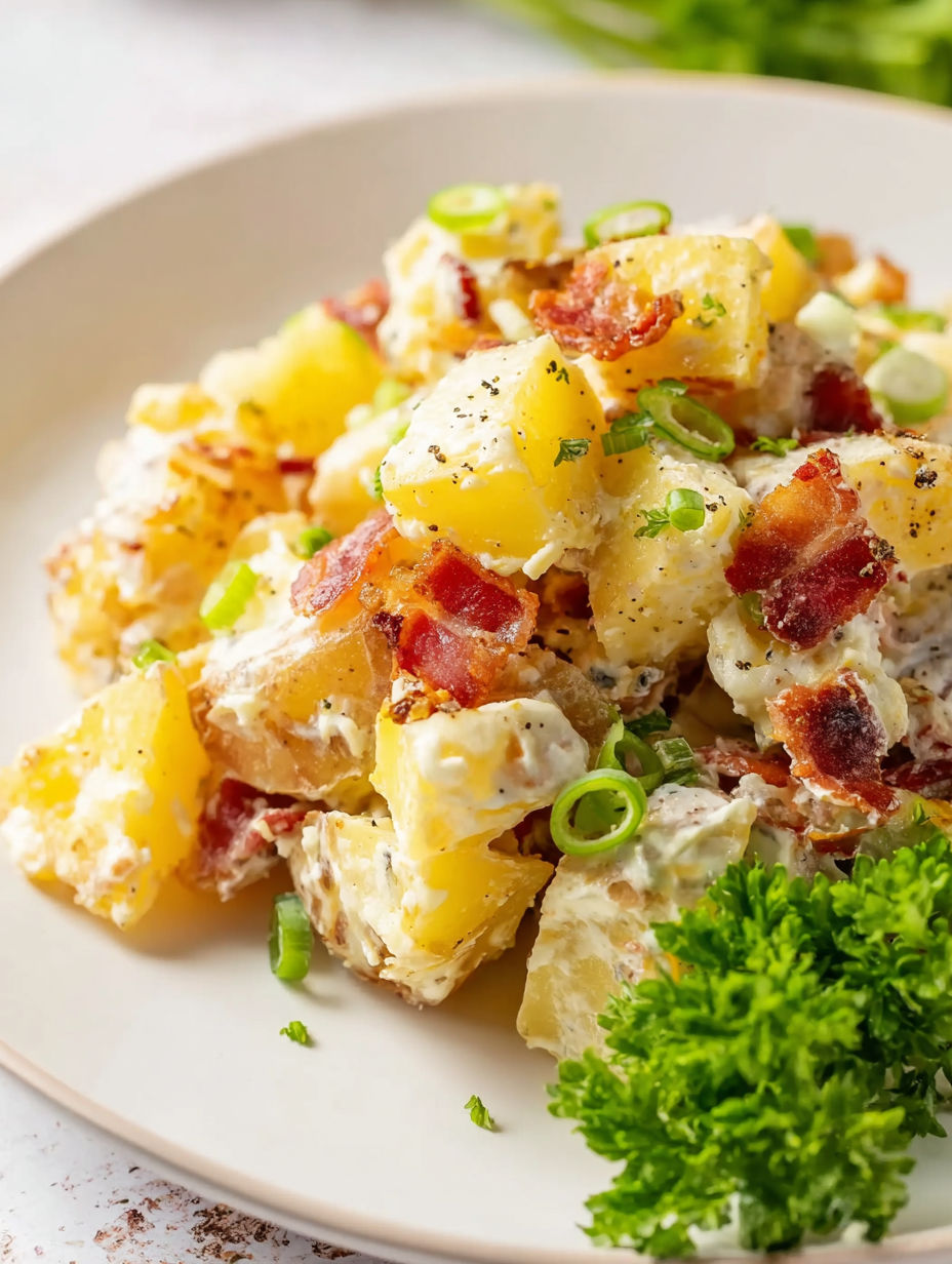 A plate of Mississippi Mud Potatoes.