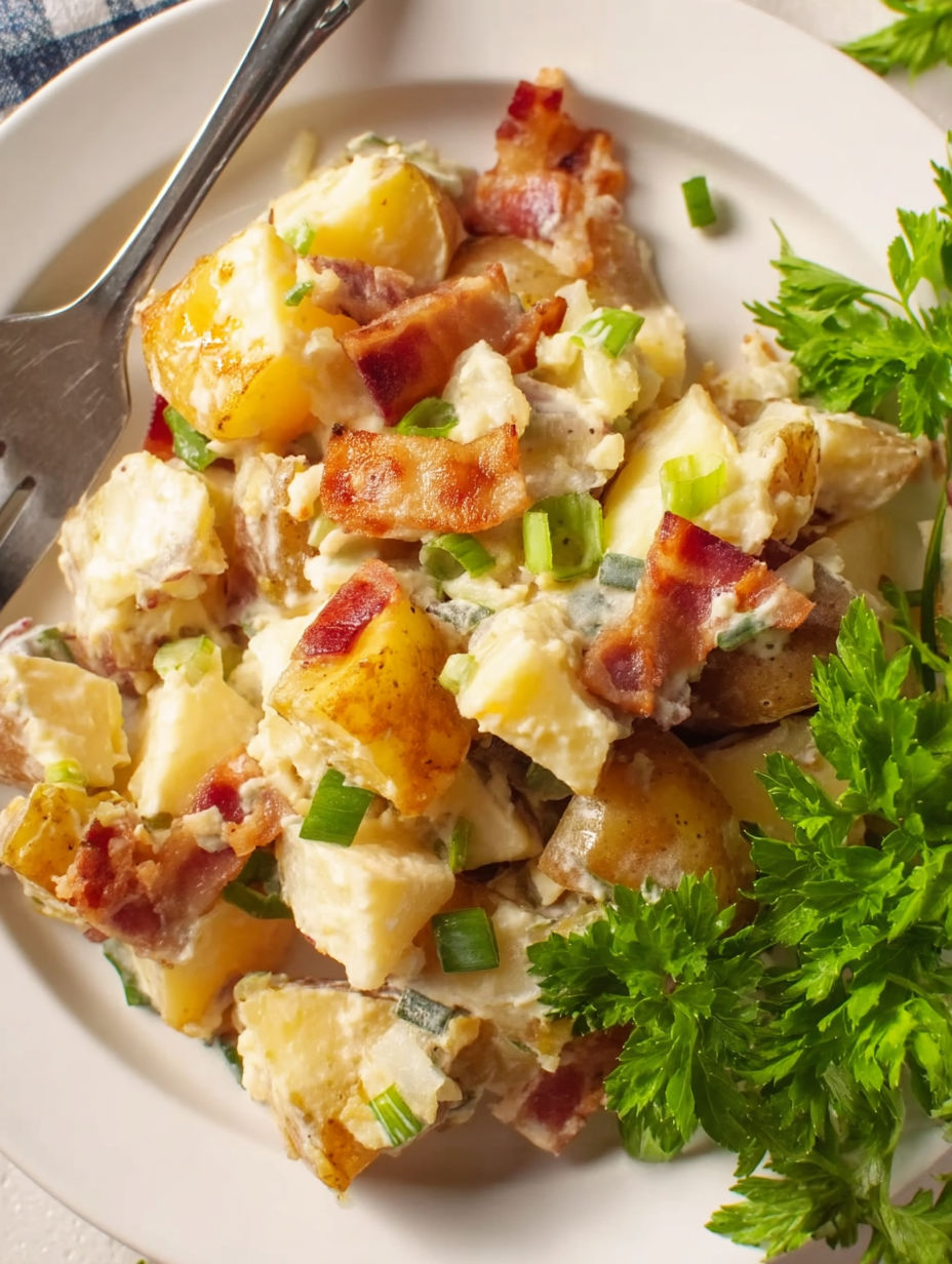 A plate of Mississippi Mud Potatoes.
