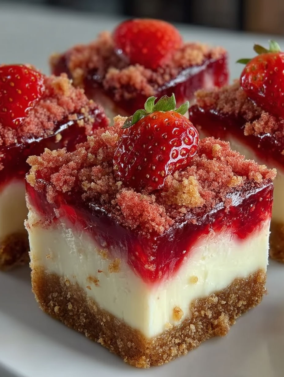 Strawberry crunch cheesecake bites.