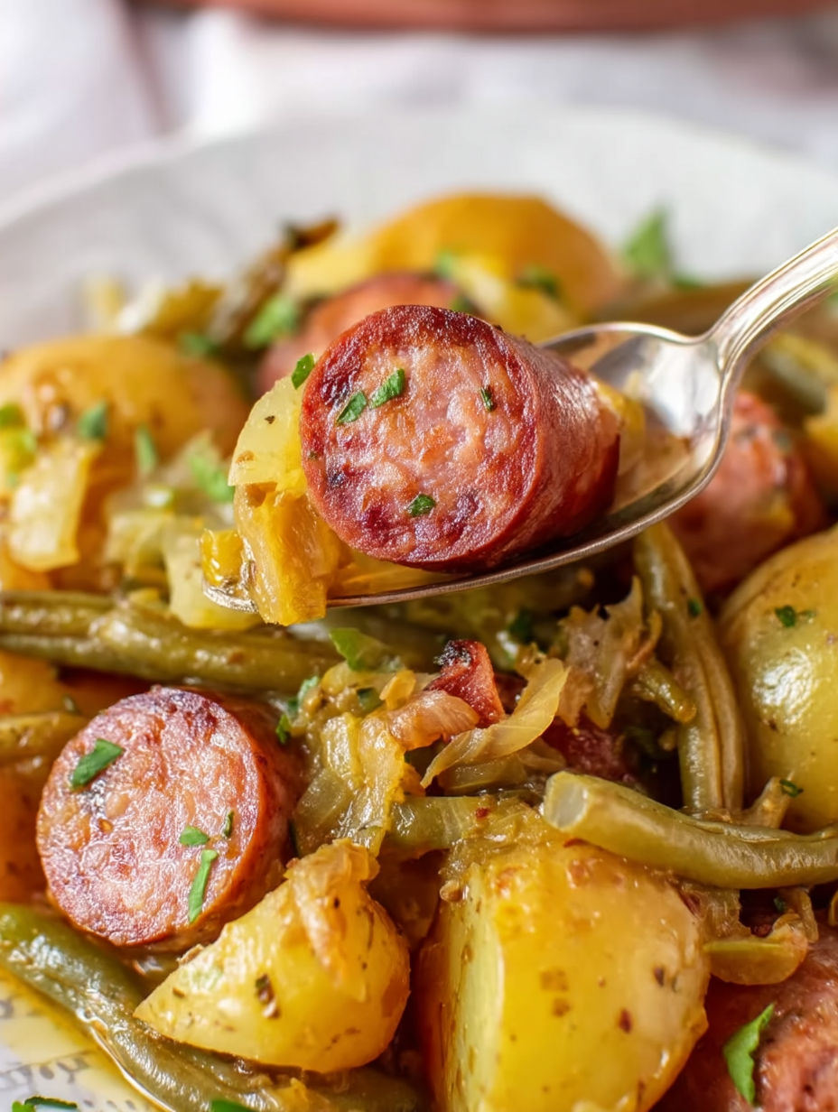 A fork is in a bowl of food.