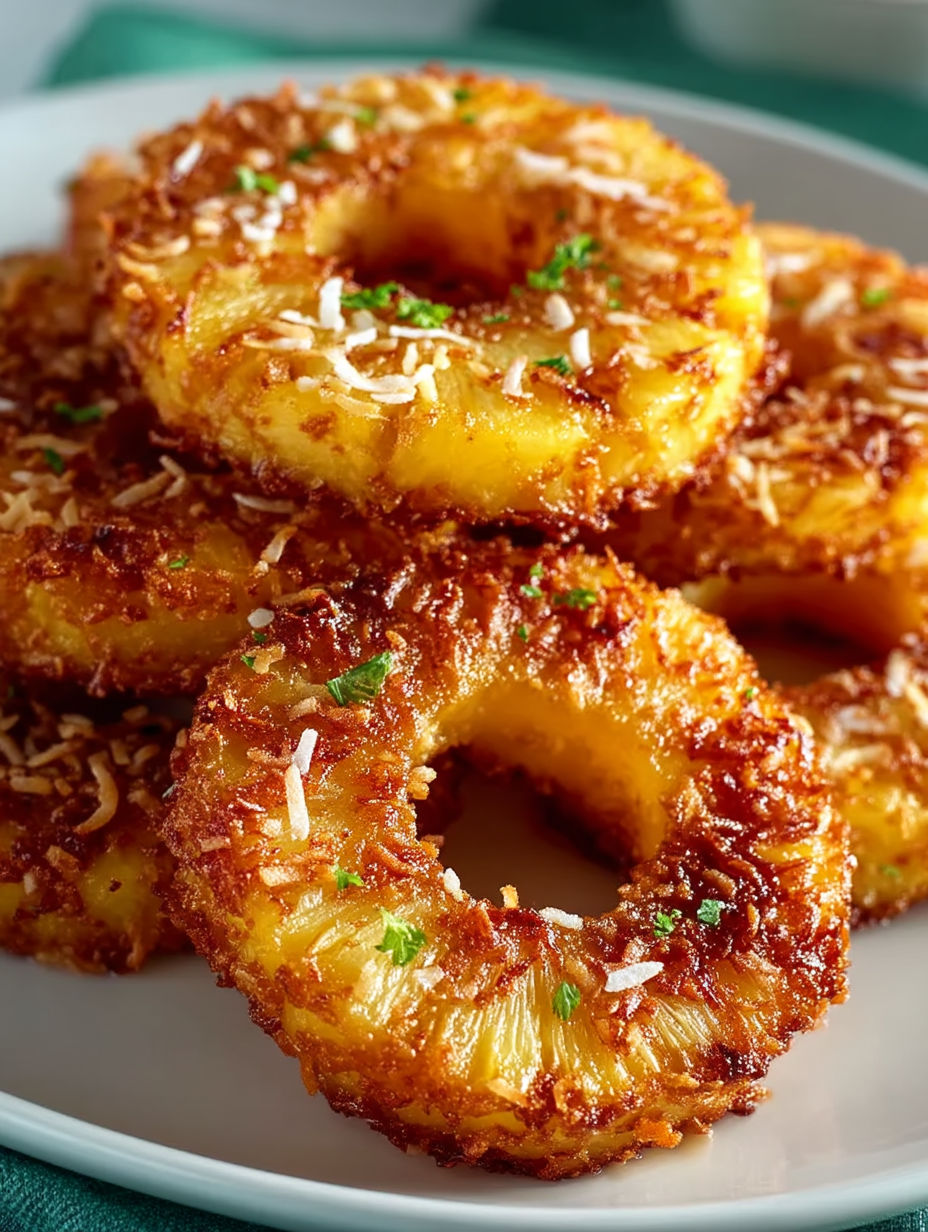 A plate of food with a description of a pineapple.