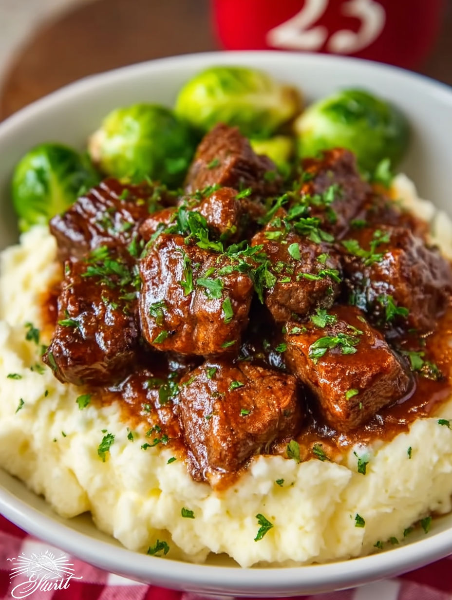 A bowl of meat and vegetables.