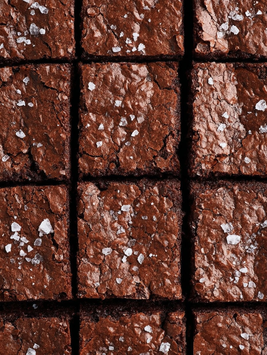 A close up of a brownie with white sugar on top.