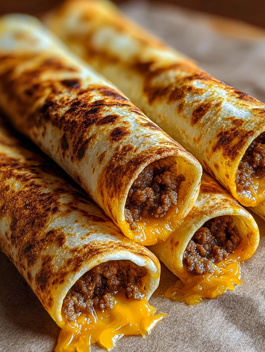 Garlic butter beef rollups.