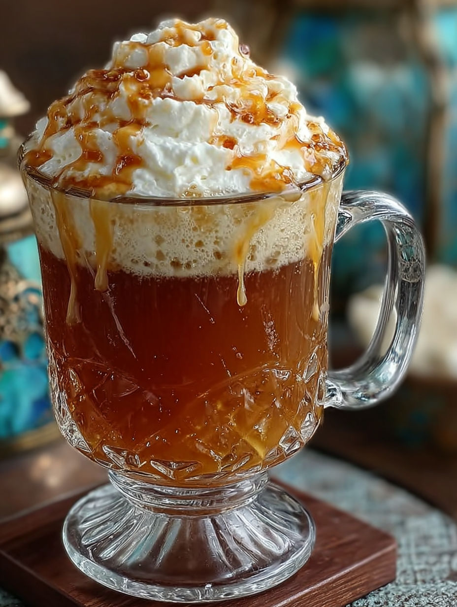 A glass of coffee with whipped cream on top.