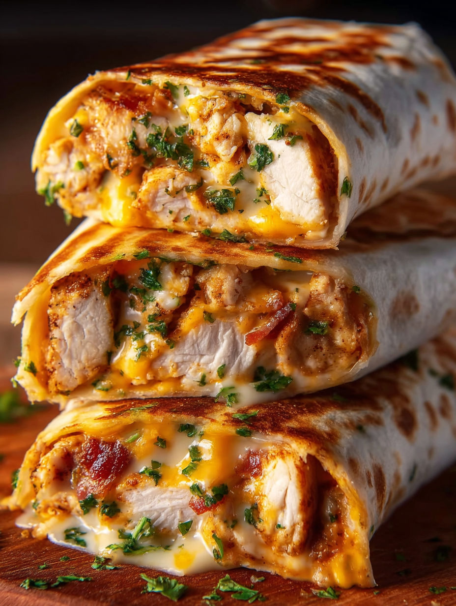 A sandwich with chicken and cheese.