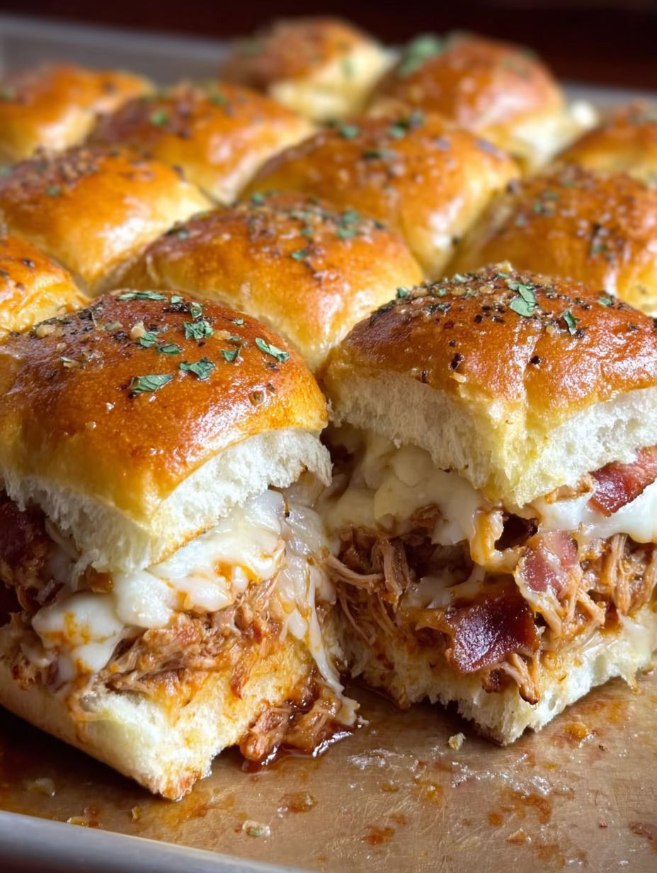 A plate of BBQ Pulled Pork Sliders.