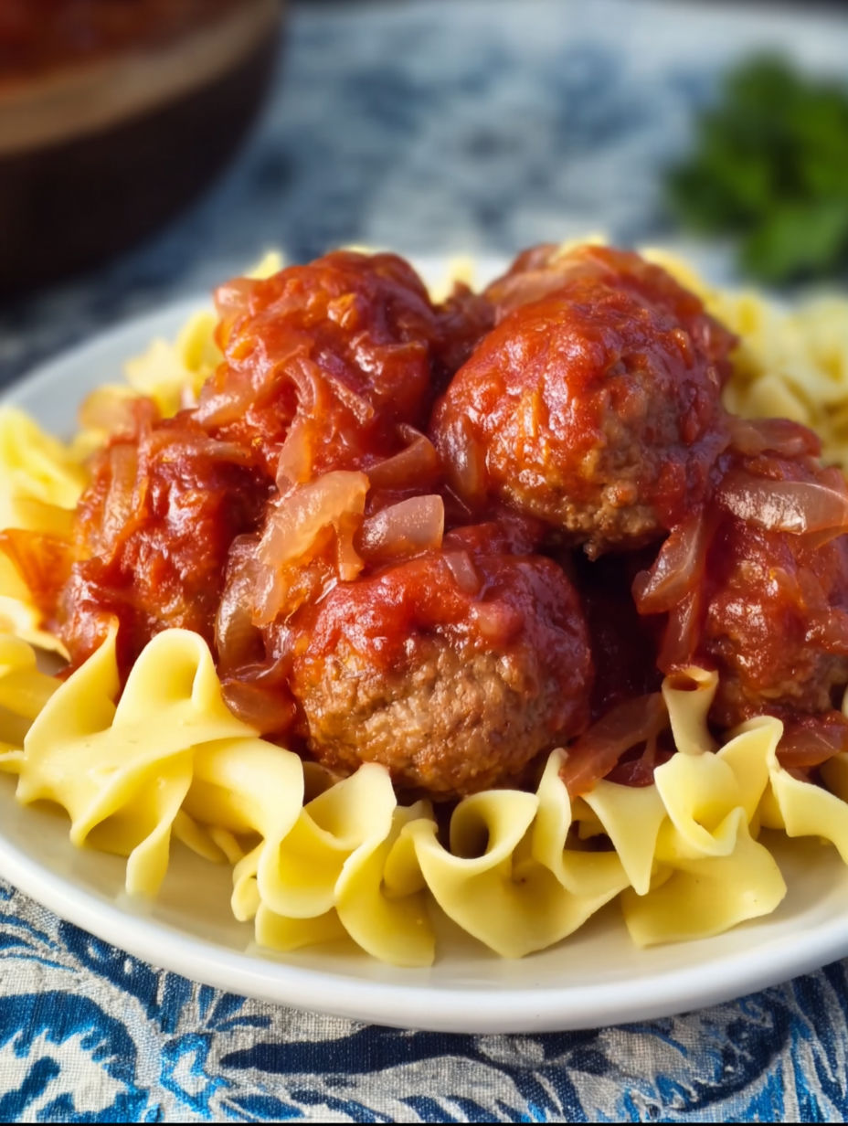 A plate of meatballs with sauerkraut on top.