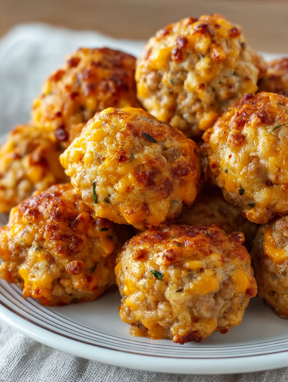 A plate of cheese balls.