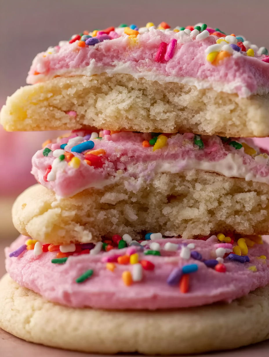 A stack of sour cream sugar cookies.