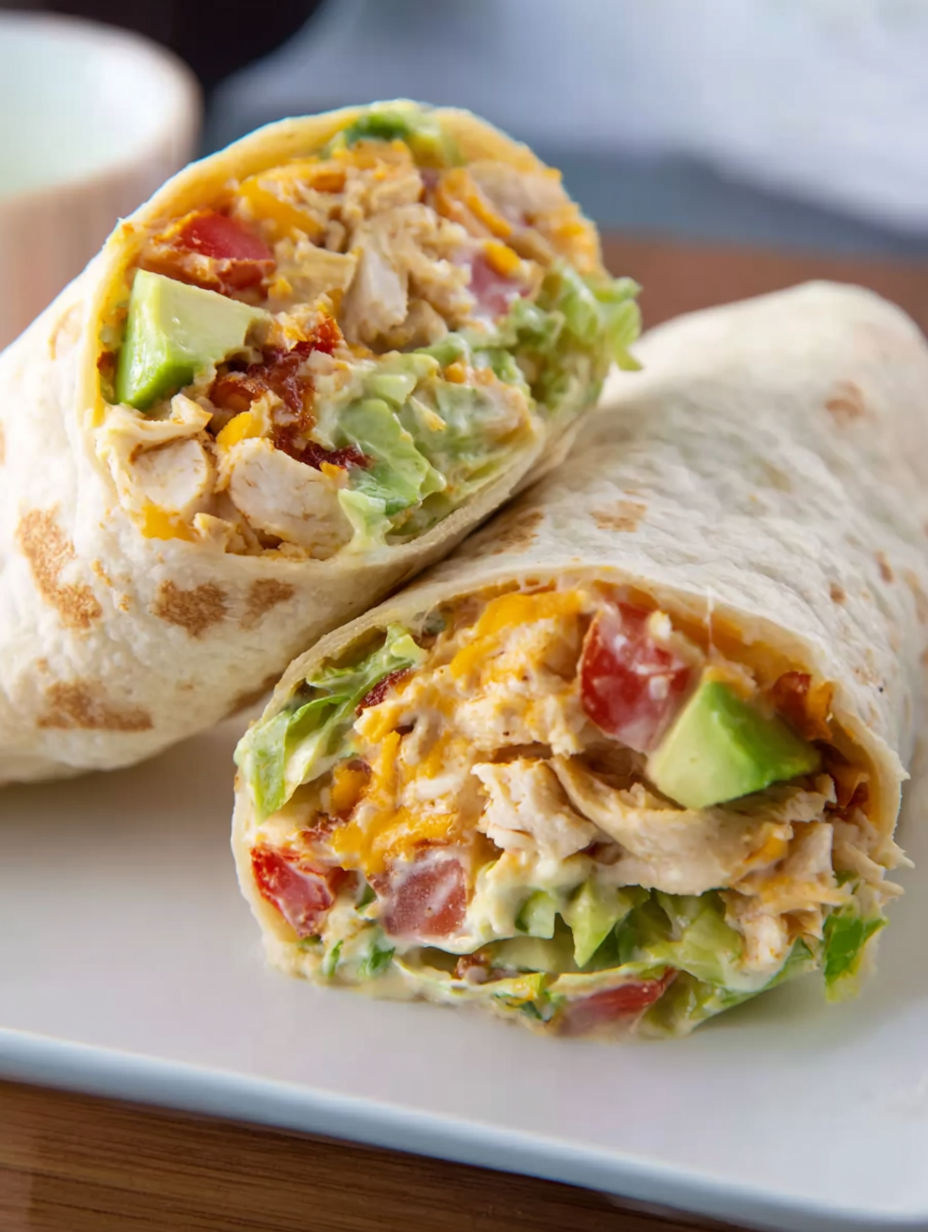A crunchy southwestern chicken wrap.