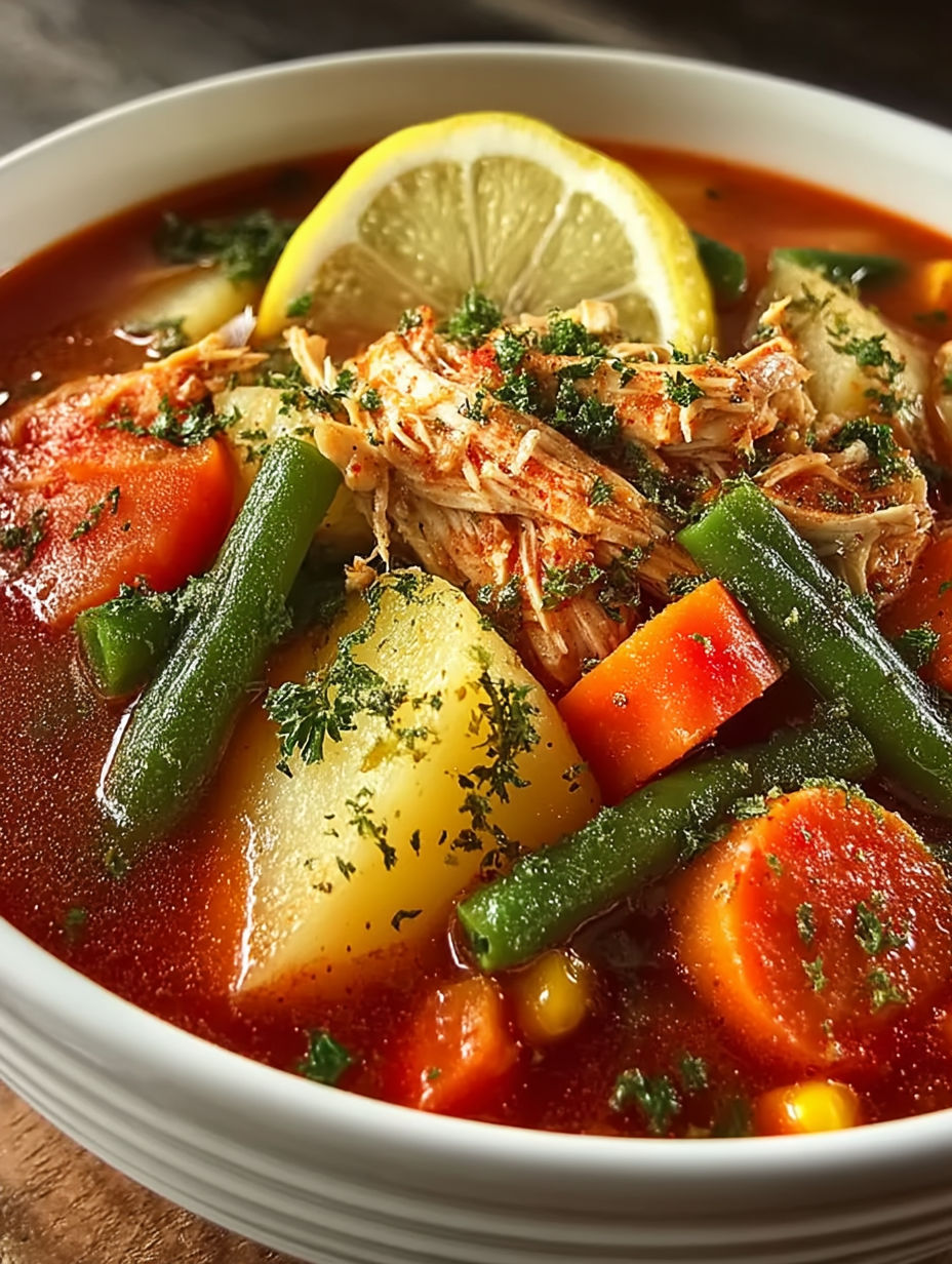 A bowl of Maryland Crab Vegetable Soup.