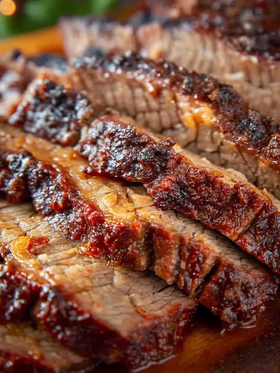 A close up of a piece of meat in a crock pot.