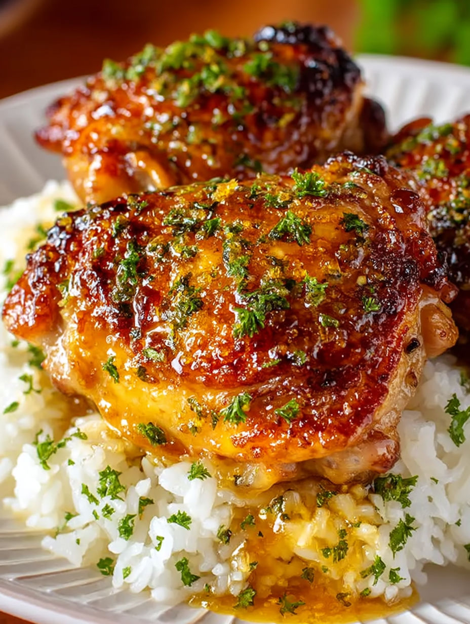 Two pieces of chicken with gravy on a plate.