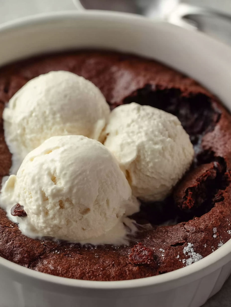 A bowl of chocolate chip cookies with ice cream.