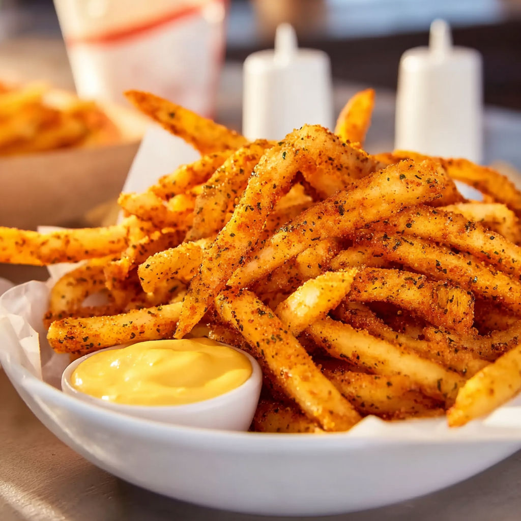 A plate of Taco Bell Nacho Fries.