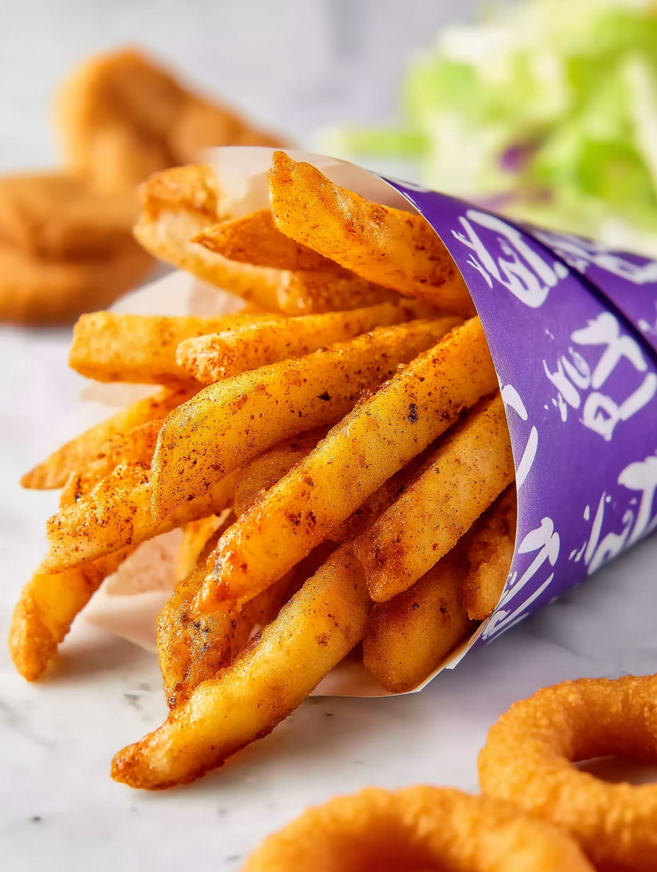A basket of Taco Bell Nacho Fries.