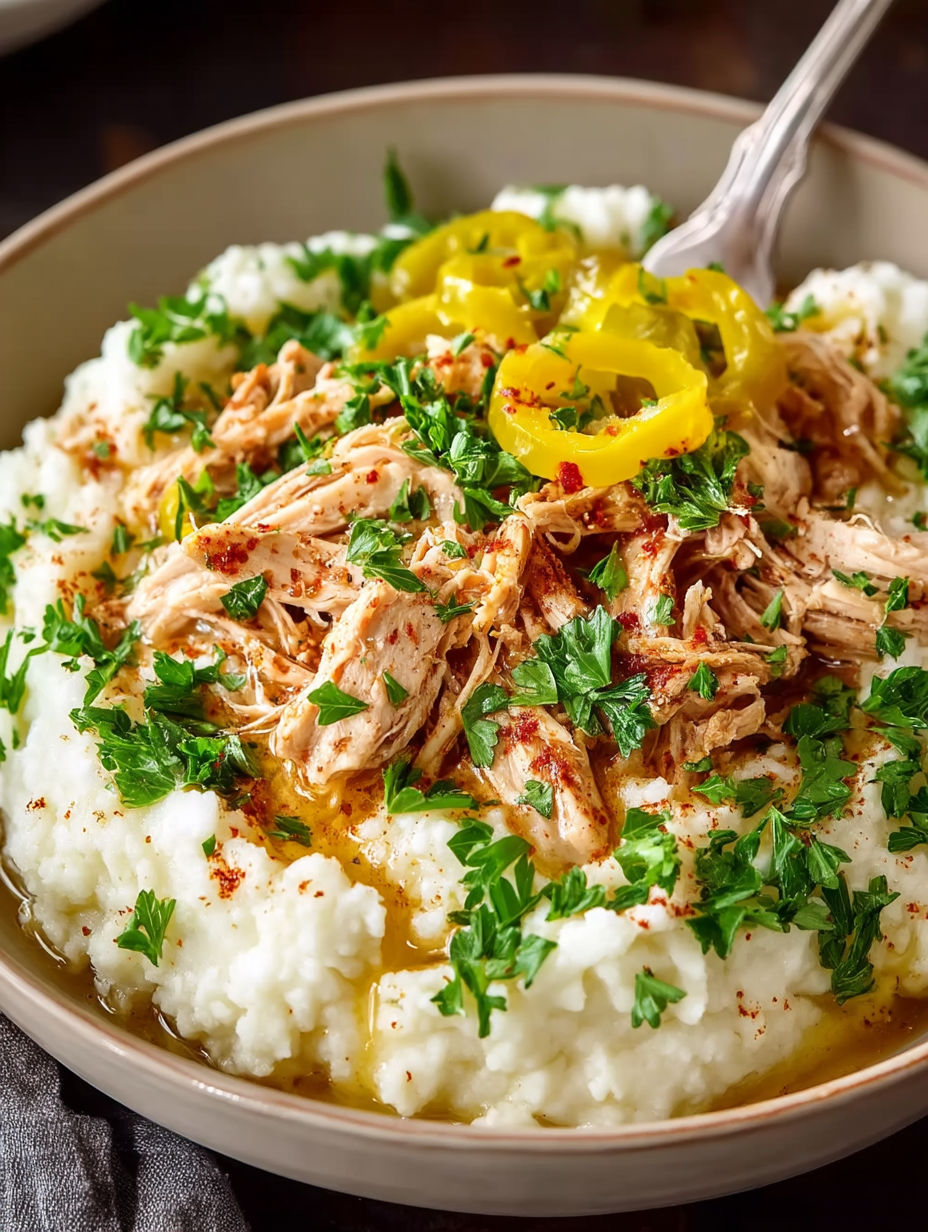 A bowl of chicken and rice.