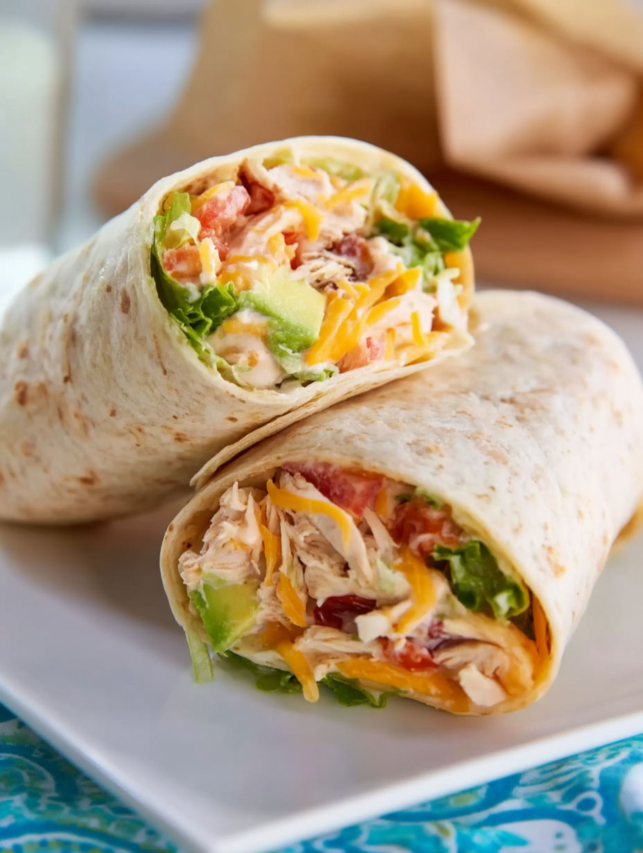 A crunchy southwestern chicken wrap.