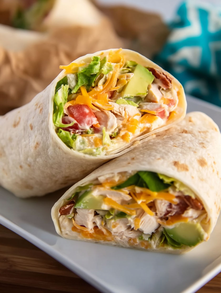 A crunchy southwestern chicken wrap.