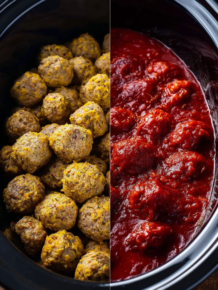 A bowl of meatballs and a bowl of sauce.