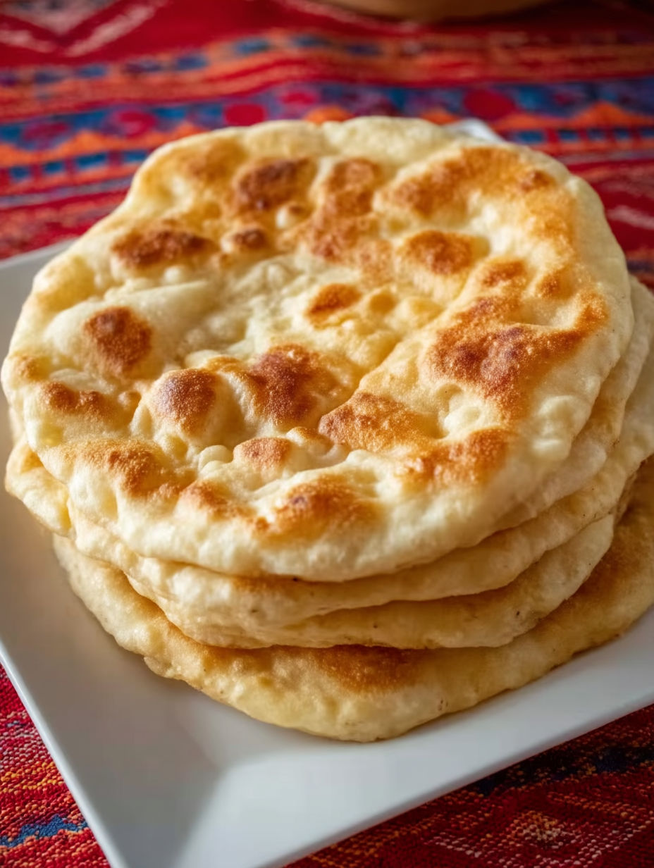 A stack of Navajo tacos on a plate.