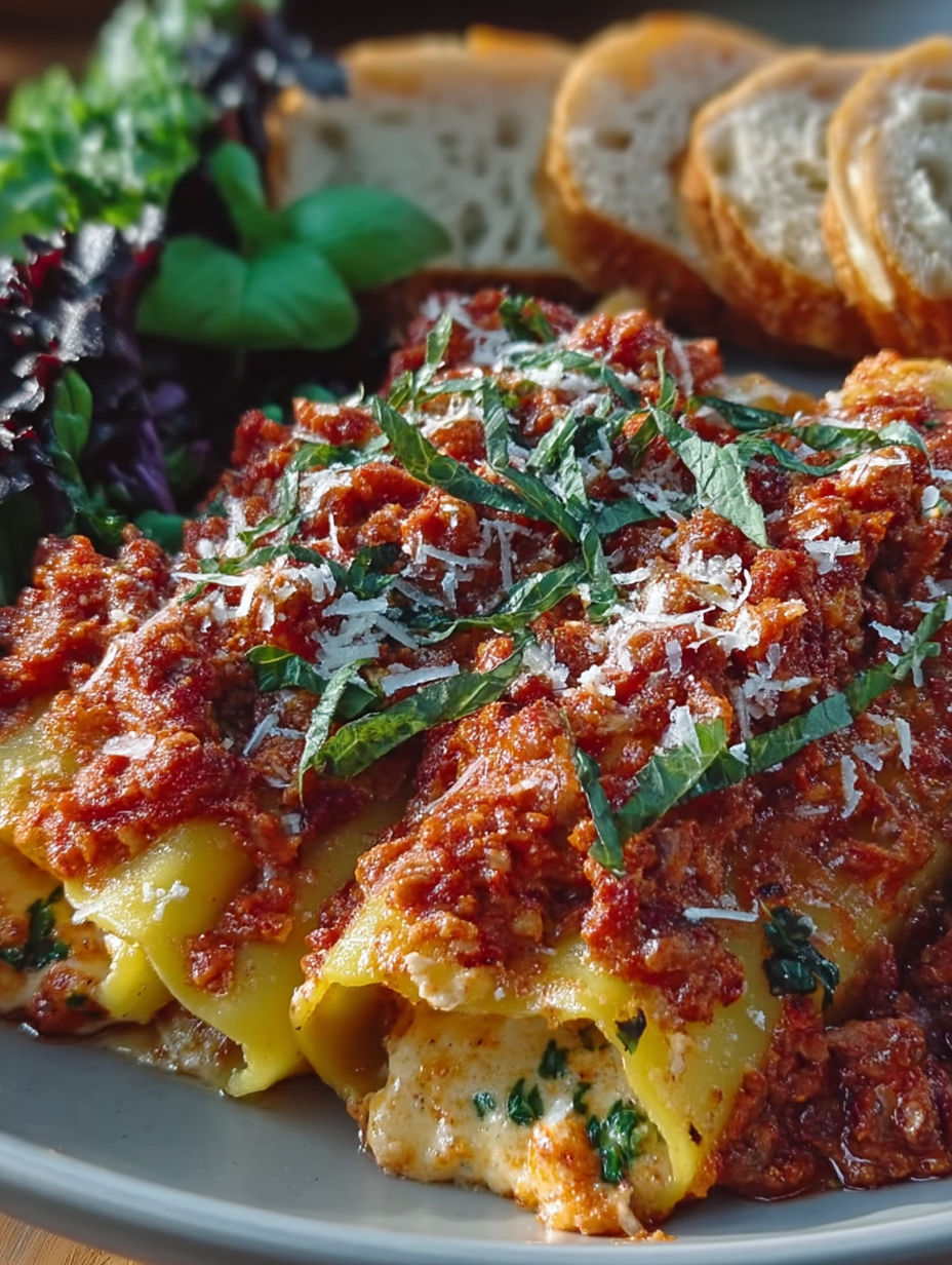 A delicious baked beef cannelloni recipe.