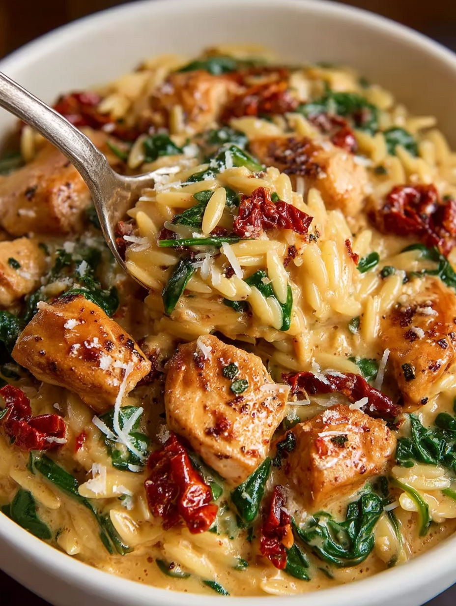 A plate of chicken and pasta.