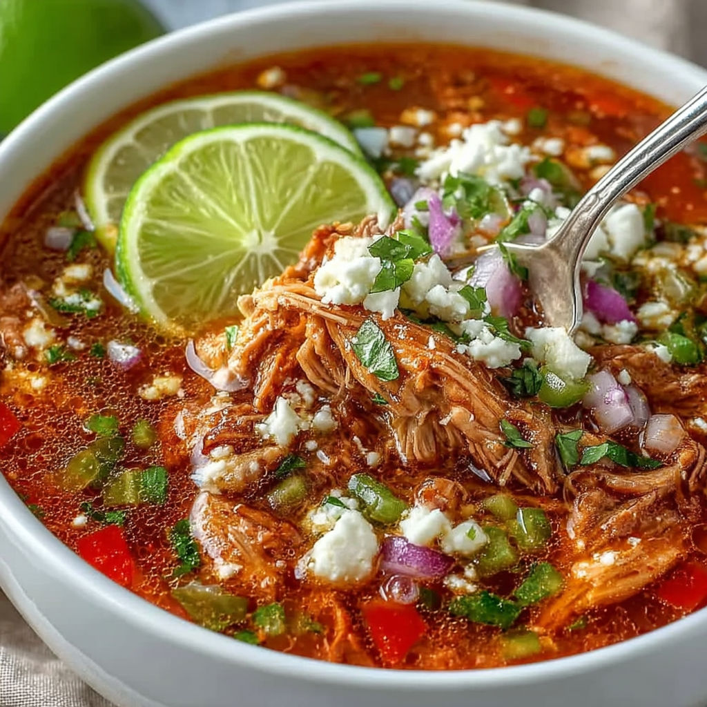 A bowl of chili with meat and cheese.