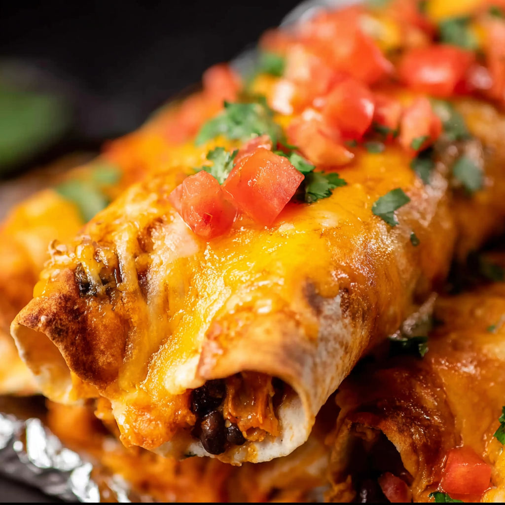 Air Fryer Chicken Enchiladas.