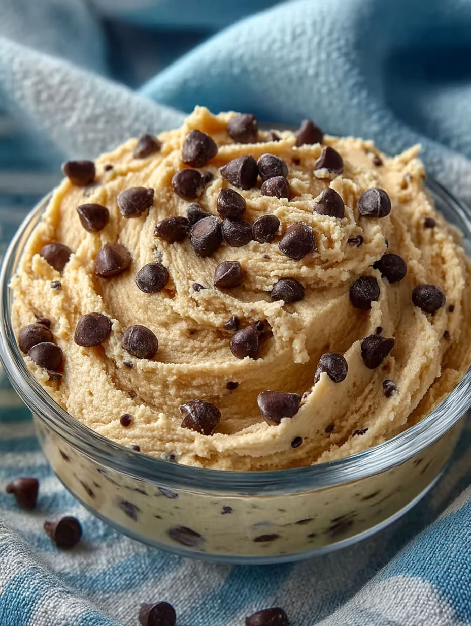 A bowl of cottage cheese cookie dough.