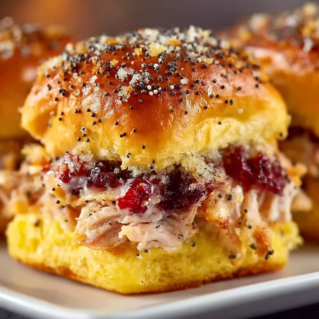 A plate of sliders with meat and jelly.